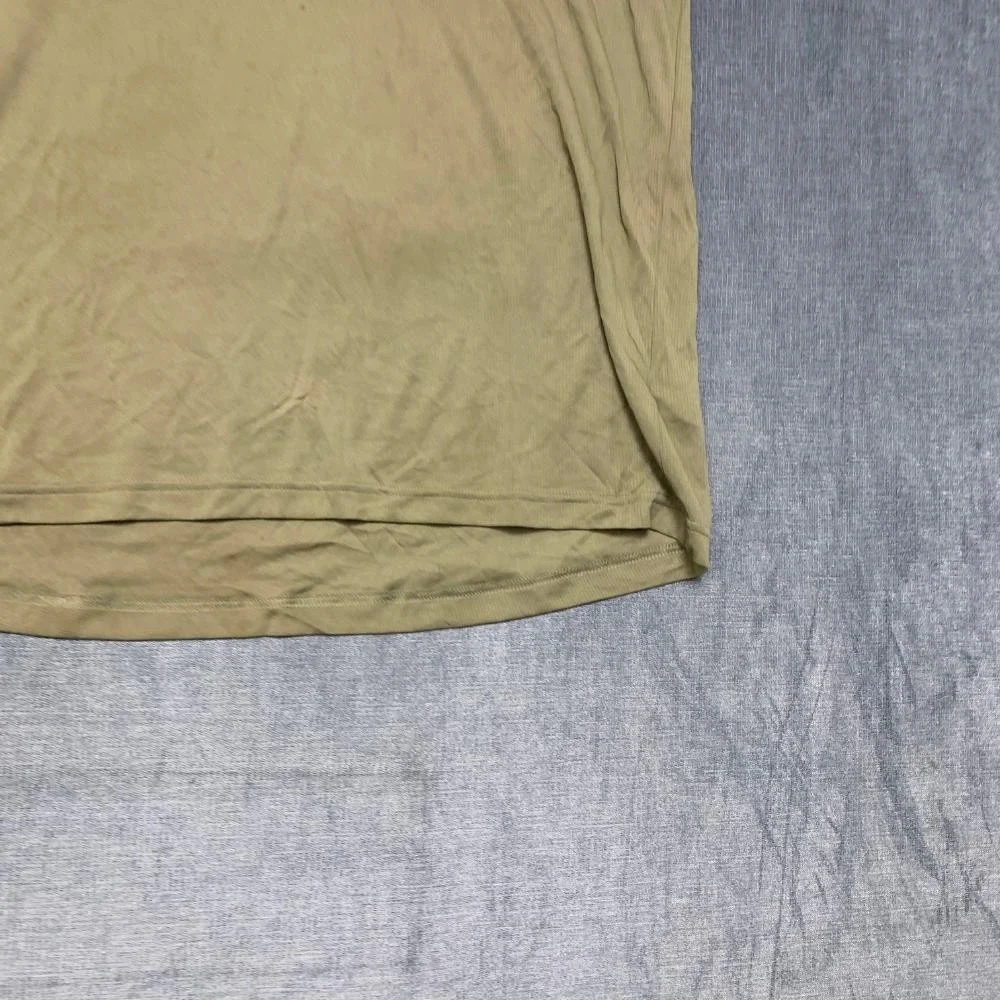 Adidas Acronym T-Shirt Mens Large Olive Green 3 Stripes Logo Casual Outdoor Tee